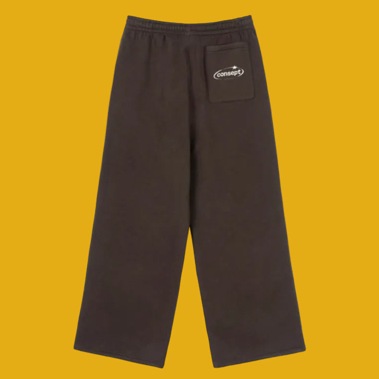 Thick straight leg joggers (brown)
